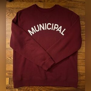 Municipal Cardinal Crewneck Fleece Large